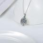 POPKIMI 925 Sterling Silver [Sunflower&Tree of Life] Urn Pendant Necklace Cremation Ashe Keepsake Hair Memorial Jewelry
