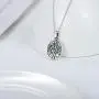 POPKIMI 925 Sterling Silver [Sunflower&Tree of Life] Urn Pendant Necklace Cremation Ashe Keepsake Hair Memorial Jewelry