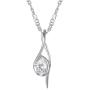 Yves Renaud 1'' Crystal Waterdrop Pendant Necklace on Sterling Silver 18'' Link Chain - Hypoallergenic Fashion Jewelry for Women, Girls - Ideal Valentines Day Gift for Her