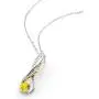 Gem Stone King 2 Tone 10K Yellow Gold And 925 Sterling Silver Diamond Infinity Pendant 0.40 Ct Round Yellow Sapphire Gem Stone King 2 Tone 10K Yellow Gold And 925 Sterling Silver Diamond Infinity Pendant 0.40 Ct Round Yellow Sapphire