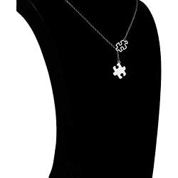 Autism Awareness Puzzle Lariat Necklace Motivational Autism Jewelry Encouragement Jigsaw Inspirational Gift for Autistic People(autism NL)