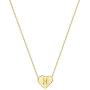 Tewiky Tiny Initial Heart Choker Necklaces Alphabet Letter Boys Necklaces 18k Gold Plated Cute Monogram Name Dainty Necklaces for Women Girls
