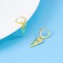 Dainty Huggie Hoop Earrings for Women 14K Gold Plated Delicate cute Cross Star Evil Eye Dangle Sleeper Earrings