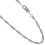 14K Yellow or White Gold 1.50mm Shiny Classic Singapore Chain Necklace for Pendants and Charms with Lobster-Claw Clasp (16'' 18'' 20'' or 24 inch)