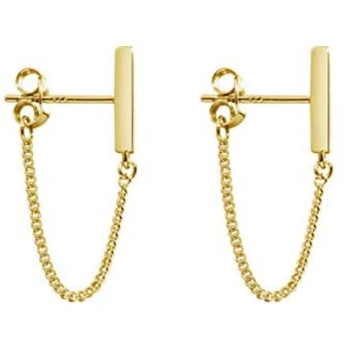 Chain Earrings Dainty Earrings Minimalist Hypoallergenic Earrings for Women Sensitive Ears Gold Stud Earrings for Women Dangle Earrings for Men