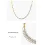 Lem Trend Double Layered Chunky Gold Statement Chain Link Choker Necklaces, Dainty Cultured Barque Pearl Stitching Necklaces Jewelry Valentines Day Birthday Gifts for Woman Girls