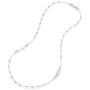 Miabella 925 Sterling Silver Italian Rosary Beaded Sideways Cross Necklace, Link Chain 16, 18, 22 Inch for Women Teen Girls Made in Italy