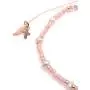 LESLIE BOULES Gold Plated Miraculous Tiny Medal Bracelet Miyuki Salmon-Pink Seed Beads Handmade Jewelry