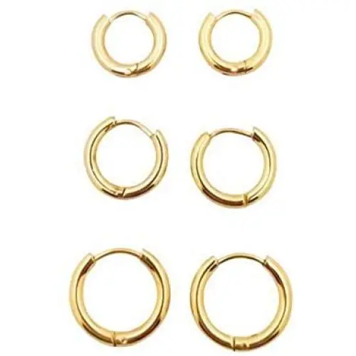 Huggie Hoop Earrings Surgical Stainless Steel Hoop Earrings 8mm 10mm 12mm Cartilage Helix Sleeper Earring for Men Women Girls Boys Huggie Hoop Earrings Surgical Stainless Steel Hoop Earrings 8mm 10mm 12mm Cartilage Helix Sleeper Earring for Men Women Girls Boys