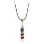 7 Chakra Natural Stone Beads Rope Chain Pendant Necklace Handmade Healing Spiritual Round Square Geometric Necklace for Women Men Girls Boy Yoga Energy Generator Protection Jewelry Gift