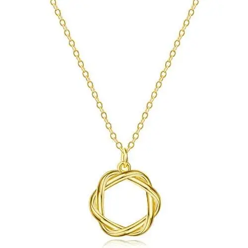 EASYSO Dainty 18K Gold Pendant Necklace Minimalist Simple Choker Friendship Handmade Jewelry Gift for Women Girls EASYSO Dainty 18K Gold Pendant Necklace Minimalist Simple Choker Friendship Handmade Jewelry Gift for Women Girls