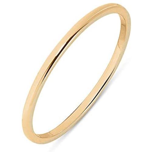 Highstreet .925 Sterling Silver or 14K Gold Plated Tarnish Resistant Stackable Extreme Comfort Rings | Hypoallergenic, and Worry-Free wear