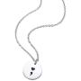 Heart Semicolon Disk Necklace for Depression, Anxiety, Suicide Survivors, Mental Health Awareness