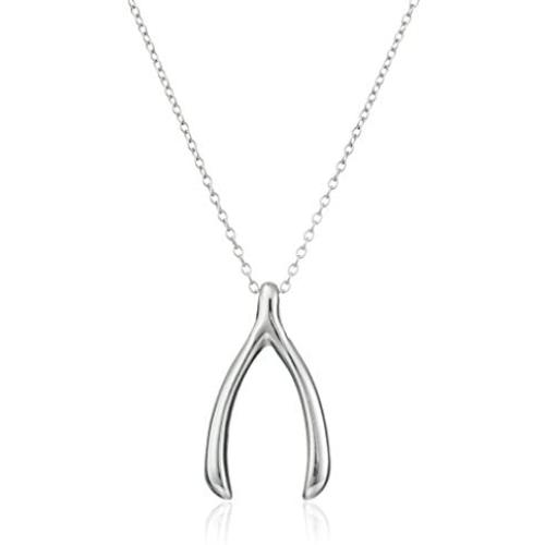 Amazon Collection Sterling Silver Wishbone Pendant Necklace