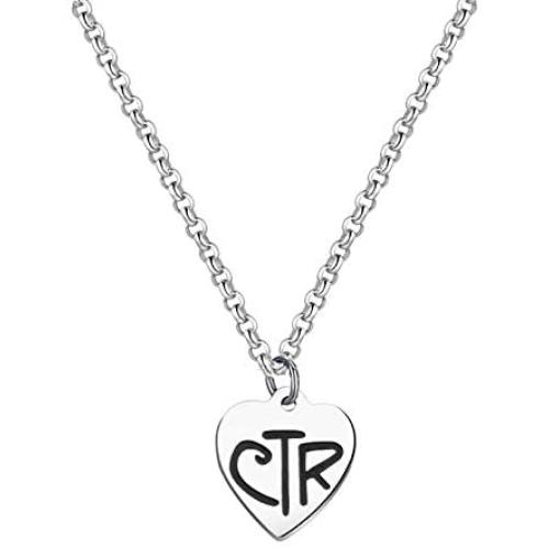 Belingry LDS CTR Necklace for Girls Choose The Right Latter Day Saints Jewelry for Women