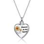 Samity Heart Cremation Urn Necklace for Ashes Urn Jewelry Memorial Pendant - You are My Sunflower Forever in My Heart Memory Necklace Gifts