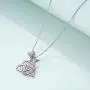 YFN Sterling Silver Celtic Triangle Trinity Knot Necklace Heart Rose Pendant Good Luck Irish Jewelry for Women Gifts YFN Sterling Silver Celtic Triangle Trinity Knot Necklace Heart Rose Pendant Good Luck Irish Jewelry for Women Gifts