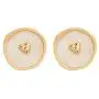 Moon Lightning Heart Crescent Star Round Circle Enamel Earrings Ring Necklaces Set Drop Oil Painting Eardrop for Women Girls Jewelry