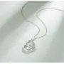 Agvana Mother Daughter Animal Necklace for Mom Grandma Sterling Silver CZ Mother and Child Love Heart Dainty Pendant Necklace Birthday Jewelry for Women Girls Daughter with Jewelry Box