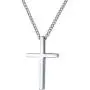 Small Cross Pendant Necklace for Women Girls Men S925 Sterling Silver White Gold Plated Tiny Polished Crucifix Chain Simple Pray Personalized Jewelry Best Friend Gift Box 18''