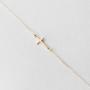 itianxi Dainty Cross Charm Pendant Necklaces,14K Gold Tiny Three Ball Necklace,Simple Jewelry for Women