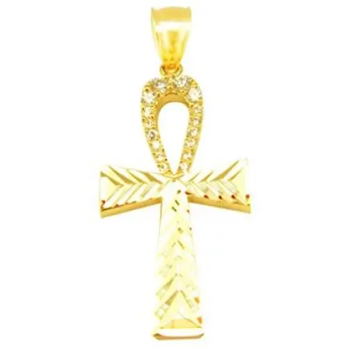 Egyptian Ankh Cross Pendant 10k Yellow Gold Cross Charm Pendant Egyptian Ankh Cross Pendant 10k Yellow Gold Cross Charm Pendant