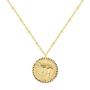 Ascona Lucky Elephant Necklaces 18K Gold/Silver Elephant Pendant Disc Necklace for Women Girls Christmas Mothers Day Gifts