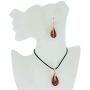 GlassOfVenice Gemma Murano Glass Necklace and Earrings Set - Red