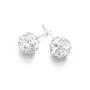 Rhinstone Pendant Necklace Silver Spherical Earrings Jewelry Set alentines Day Jewel Gifts for Mom Wife Party/Anniversary Day/Birthday.