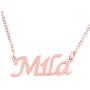 Mila Name Necklace 18ct Rose Gold Plated Personalized Dainty Necklace - Jewelry Gift Women, Girlfriend, Mother, Sister, Friend, Gift Bag & Box