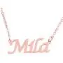 Mila Name Necklace 18ct Rose Gold Plated Personalized Dainty Necklace - Jewelry Gift Women, Girlfriend, Mother, Sister, Friend, Gift Bag & Box