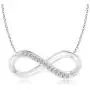 April Birthstone - Sideways Pave-Set Diamond Infinity Necklace (1mm Diamond) April Birthstone - Sideways Pave-Set Diamond Infinity Necklace (1mm Diamond)