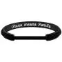 WUSUANED Ohana Means Family Hibiscus Hair Tie Grooved Cuff Bangle Bracelet Hawaii Jewelry Gift for Family Best Friends