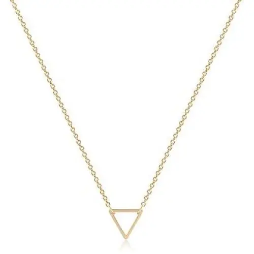 Fettero Geometric Necklace Gold Triangle Spike Pendant Dainty Paperclip Chain Long 14K Gold Plated Minimalist Simple Boho Hypoallergenic Jewelry Gift for Women Men Fettero Geometric Necklace Gold Triangle Spike Pendant Dainty Paperclip Chain Long 14K Gold Plated Minimalist Simple Boho Hypoallergenic Jewelry Gift for Women Men