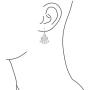 Bali Style White Freshwater Cultured Pearl Boho Filigree Dangle Chandelier Earrings For Women Teen 925 Sterling Silver