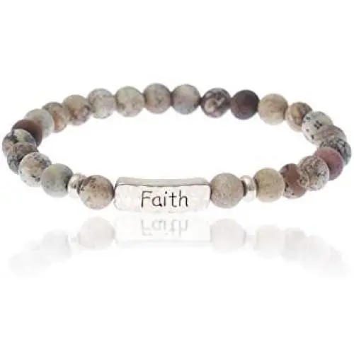 Inspirational Bracelets for Women – Faith Bracelet – Natural Stone Stretch Message Bracelet – Free Gift Box - Great Gift Inspirational Bracelets for Women – Faith Bracelet – Natural Stone Stretch Message Bracelet – Free Gift Box - Great Gift