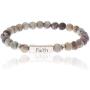 Inspirational Bracelets for Women – Faith Bracelet – Natural Stone Stretch Message Bracelet – Free Gift Box - Great Gift