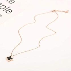 Dainty 16” Designer Inspired 18k Gold Plated Single Clover Charm Choker Style Necklace