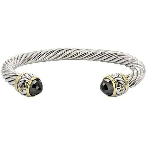 John Medeiros Beautiful Nouveau Collection Large Cuff Bracelet Black Cubic Zirconia John Medeiros Beautiful Nouveau Collection Large Cuff Bracelet Black Cubic Zirconia
