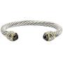 John Medeiros Beautiful Nouveau Collection Large Cuff Bracelet Black Cubic Zirconia