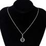 CENWA Agender Symbol Necklace Non-Binary Gender Androgyne Androgyny Sign Genderqueer Genderfluid Bigender Trigender