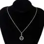 CENWA Agender Symbol Necklace Non-Binary Gender Androgyne Androgyny Sign Genderqueer Genderfluid Bigender Trigender