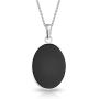Delicate Petite Victorian Vintage Antique Style Black White Craved Mother and Child Loving Cameo Pendant Son Daughter Necklace For Women 925 Sterling Silver