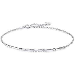 NINAMAID Morse Code S925 Sterling Silver Bracelet for Women Beads Jewelry Mother Inspirational Bracelet Mothers Day Birthday Gift for Mom Women Girls