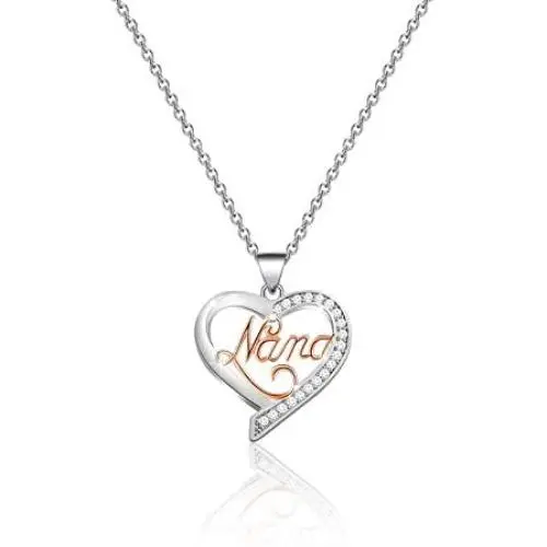 FUSTMW Nana Necklace Gifts from Grandchildren Crystal Love Heart Nana Pendant Necklace Jewelry Grandma Gift Nana Gifts for Birthday FUSTMW Nana Necklace Gifts from Grandchildren Crystal Love Heart Nana Pendant Necklace Jewelry Grandma Gift Nana Gifts for Birthday