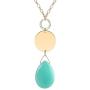 LivingLife Long Necklace for Women, Teardrop Pendant Necklace with Chain Extenders Fashion Jewelry Gift for Monther’s Day, Anniversary
