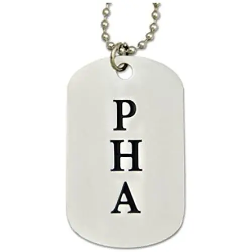 Engraved Prince Hall Square & Compass Silver Dog Tag Masonic Necklace - [Silver][2 Tall]