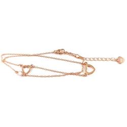 beadsnice 1piece Sterling Pure Silver Heart Bracelet Rose Gold Adjustable Chain Forever Infinity Love Minimalist Modern Simple Jewelry Christmas Birthday Graduation Woman Gift For Mother Wife Girlfriend Gift