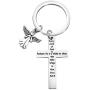 FUSTMW Religious Cross Keychain Faith Christian Bible Quote Prayer Gifts Religious Gifts Scripture Jewelry Bible Verse Gifts Proverbs 30:5