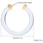 LEGITTA Transparent Color Lucite Resin Hoop Earrings Acetate Statement Drop Earrings